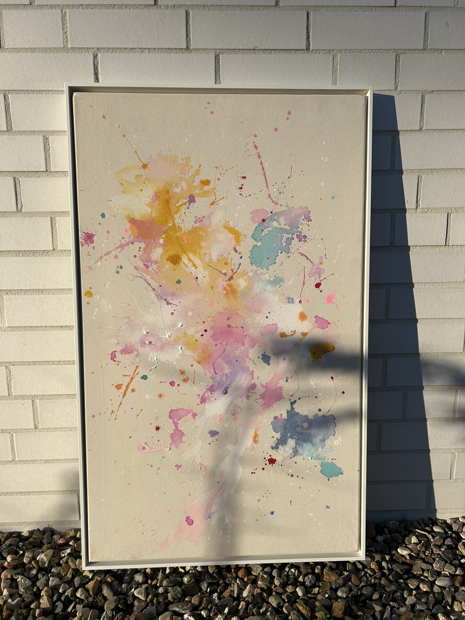 Zuckerwatte, 2025, Acryl auf roher Baumwollleinwand